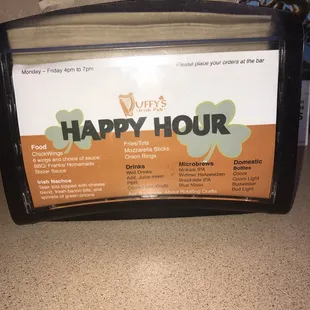 happy hour items