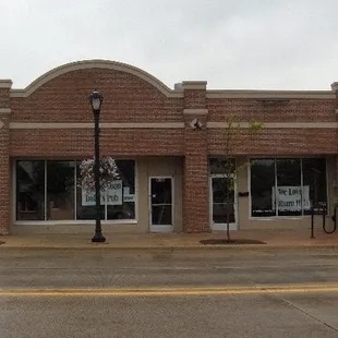 the front of the building