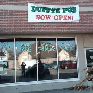 the front of the restaurant