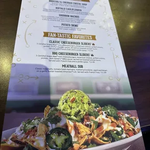 the menu