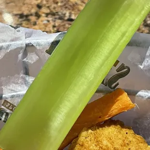 That's no shadow...that's the soggy celery noodle. I mean "stick".