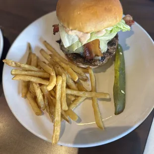 Bacon Mushroom Cheeseburger