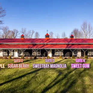 The Stable's four luxury suites.