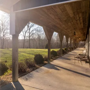 The Stable's patio to enjoy nature and spectacular sunsets.