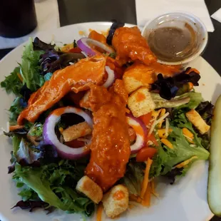 Buffalo chicken house salad.