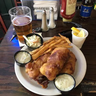 3 piece fish &amp; chips....huge...probably should have just gone with 2