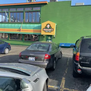 cars parked in a parking lot