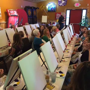 Beginning of the painting class.