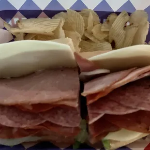 Italian Cold Cuts with a free side of chips