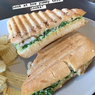 Chicken pesto panini