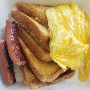 Turkey Sausage, Eggs &amp; Toast
