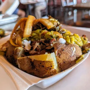505 baked potato with pulled pork