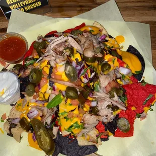 Nachos with pork