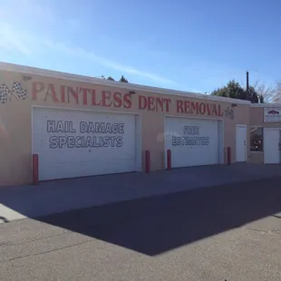 San Mateo view of the dent shop