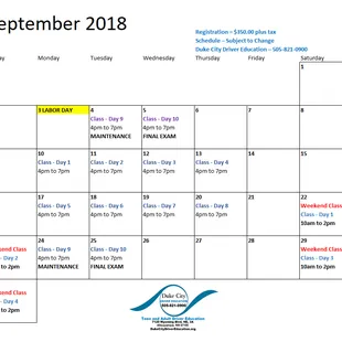 Begin ANY Class Day 1 thru 7, Customize the rest. Military, Sibling, Referral Discounts Available.