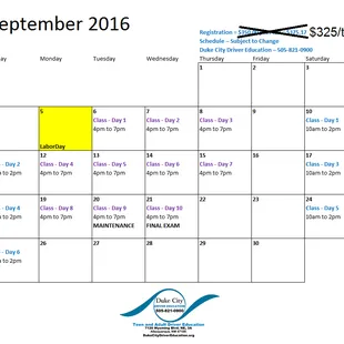 Pre-register on-line at DukeCityDriverEducation.org and Walk-ins Welcome!