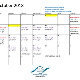 Begin ANY Class Day 1 thru 7, Customize the rest. Military, Sibling, Referral Discounts Available.