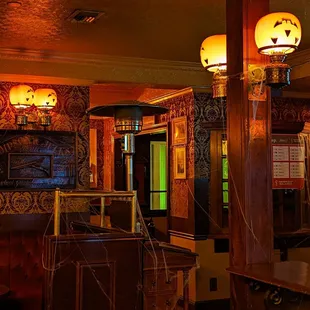 the interior of a pub