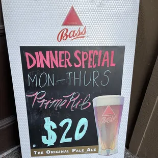 Prime rib special
