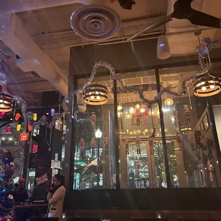 Inside decorated for the holiday season!