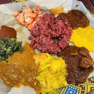 7. Dukem Kitfo (7) &amp; Vegetarian Combo (33)