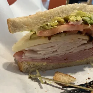 I don&apos;t remember the name but it was pretty much a thick club sandwich