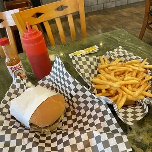 Garden Burger and Fries