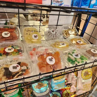 Grab and go snacks, mostly $2
