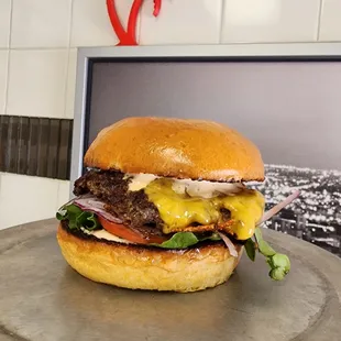 Little half pound smash cheese burger