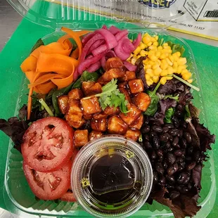 Bbq tofu salad.