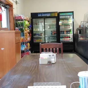 Front entry area, grab your own drinks and chips.