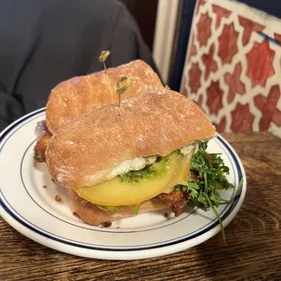 Eggplant Spicy Aubergine Sandwich