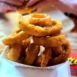 Small order of onion rings. Mmmm.