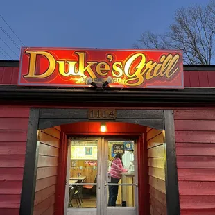 the entrance to duke&apos;s grill