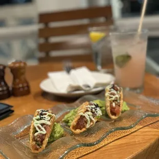 Ahi tacos &amp; watermelon mint lemonade