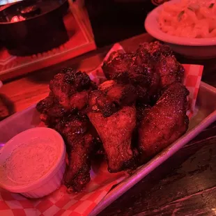 Honey chipotle wings w dill ranch