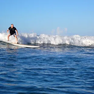 Enjoying the morning waves