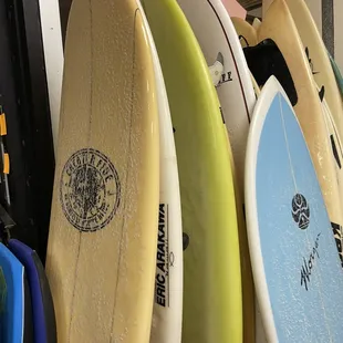 A good selection of short boards