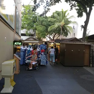 The front of the swap meet at Duke's Lane and Kalakaua Ave.