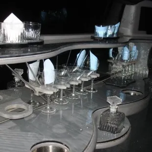 inside the limo
