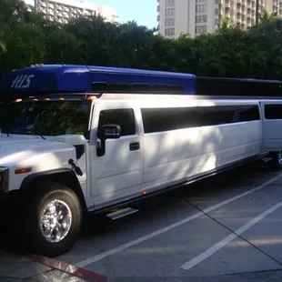 our triple-axel Hummer H2 limo!