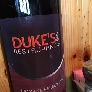 a bottle of wine