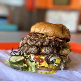 This is the monster we came for, and it made us happy. Double with everything!