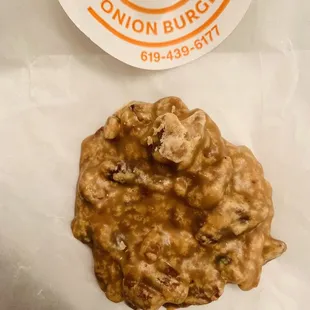Homemade Pecan Pralines (3.95) per