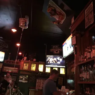 Look up! Capitan Morgan is Coming out of the Ceiling