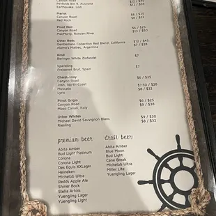 Menu on 4/19/21