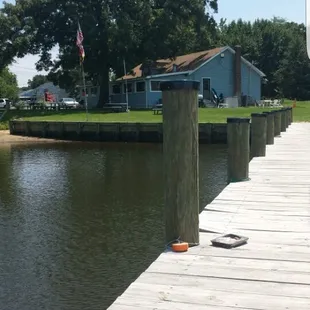 Duke's Tavern (from the water) looks like a private home, but don't let looks deceive you!