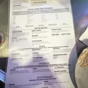 Menu other side