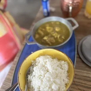 Steamed White Rice Country Man Curry Plate