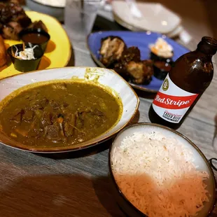 Curry Goat and JERK CHICKEN